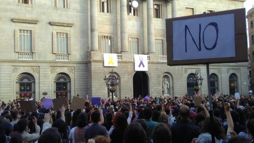 Manifestació contra la sentència, a Barcelona.