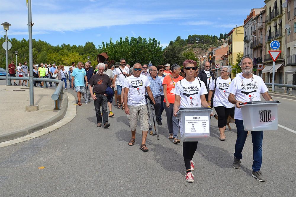 Commemoració de l'1 d'Octubre a Súria