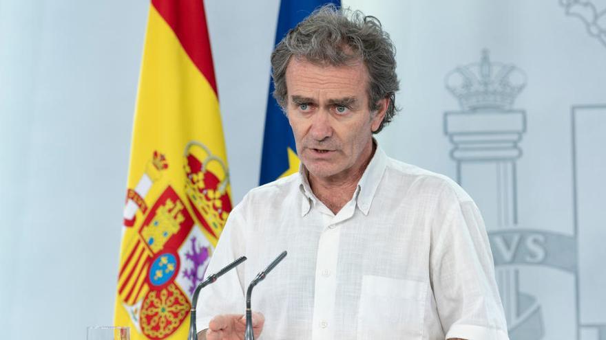 El responsable de Sanitat, Fernando Simón, durant la roda de premsa