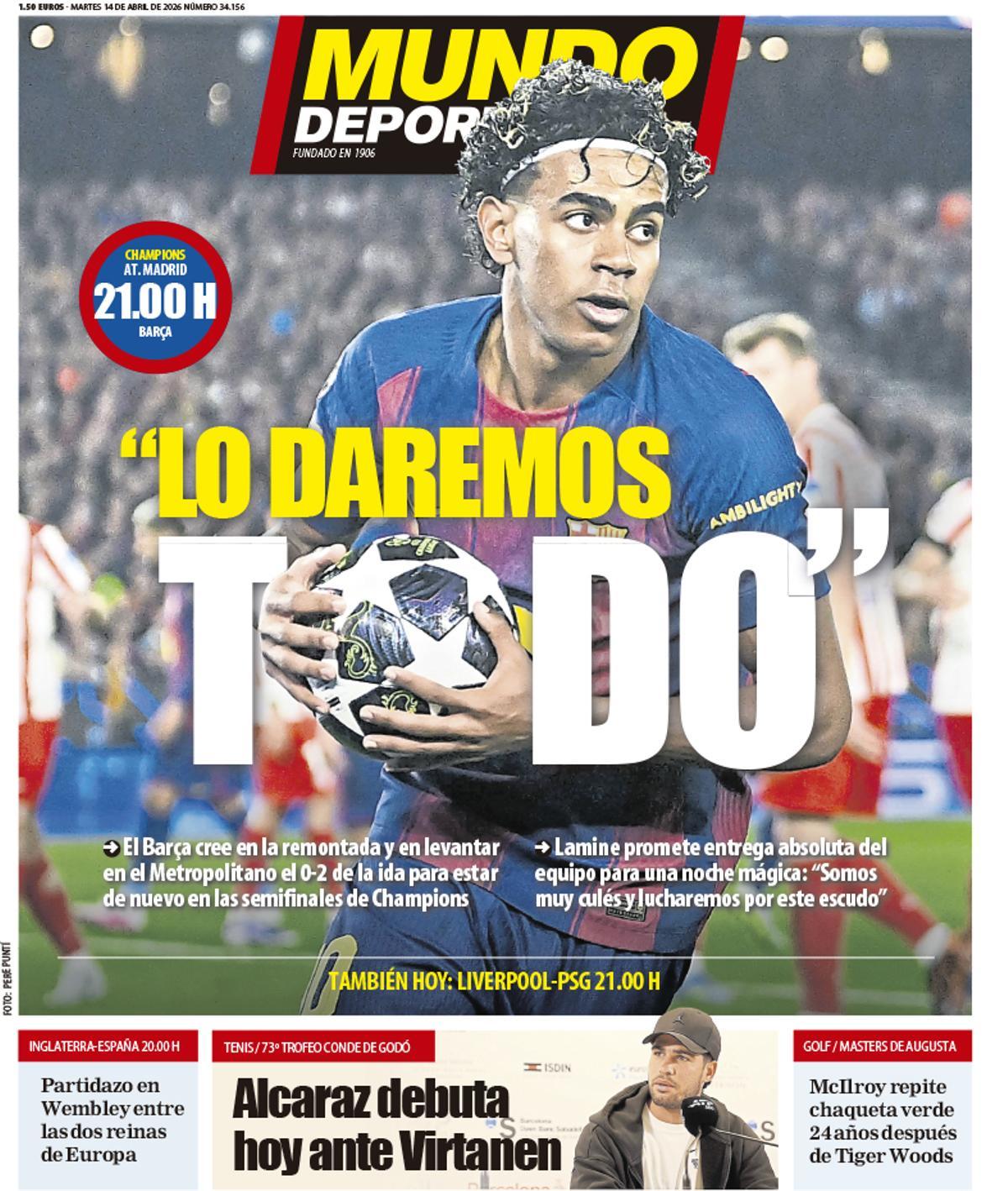 La 'operación remontada', en las portadas de la prensa deportiva de hoy