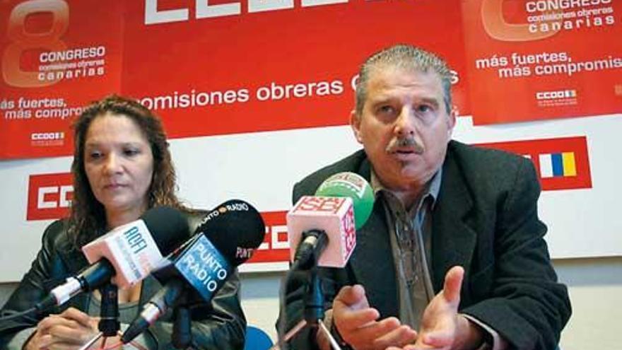Actuales dirigentes de CCOO en Canarias.