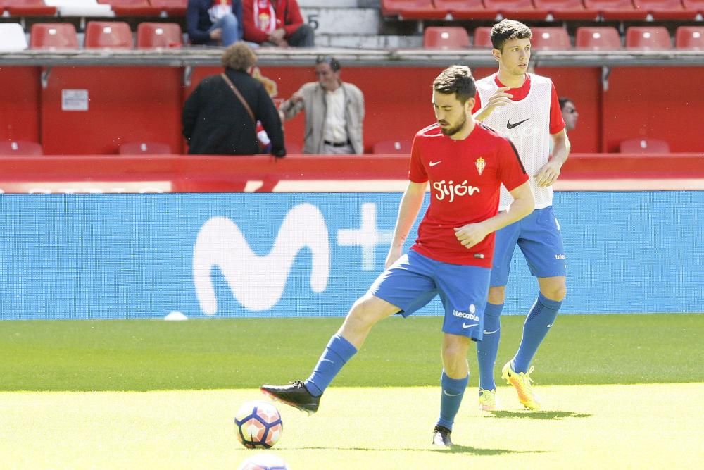 Calentamiento del Sporting-LasPalmas