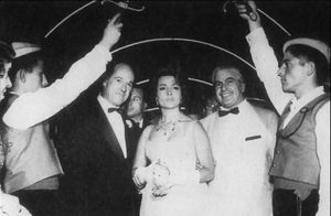 Sara Montiel amb Anthony Mann en la inauguració del Festival de Sant Sebastià, el 1958.