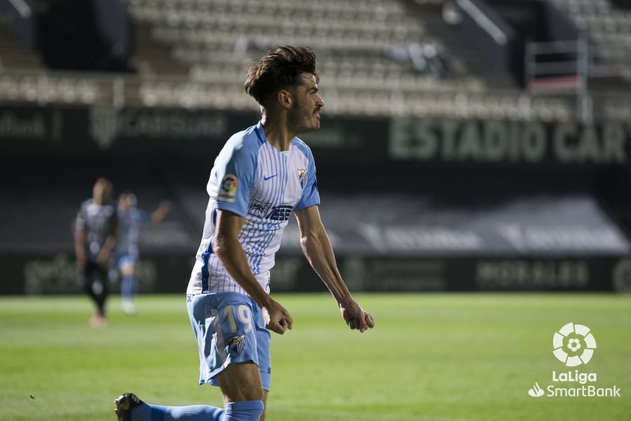 Jozabed celebra un gol con el Málaga en Cartagonova