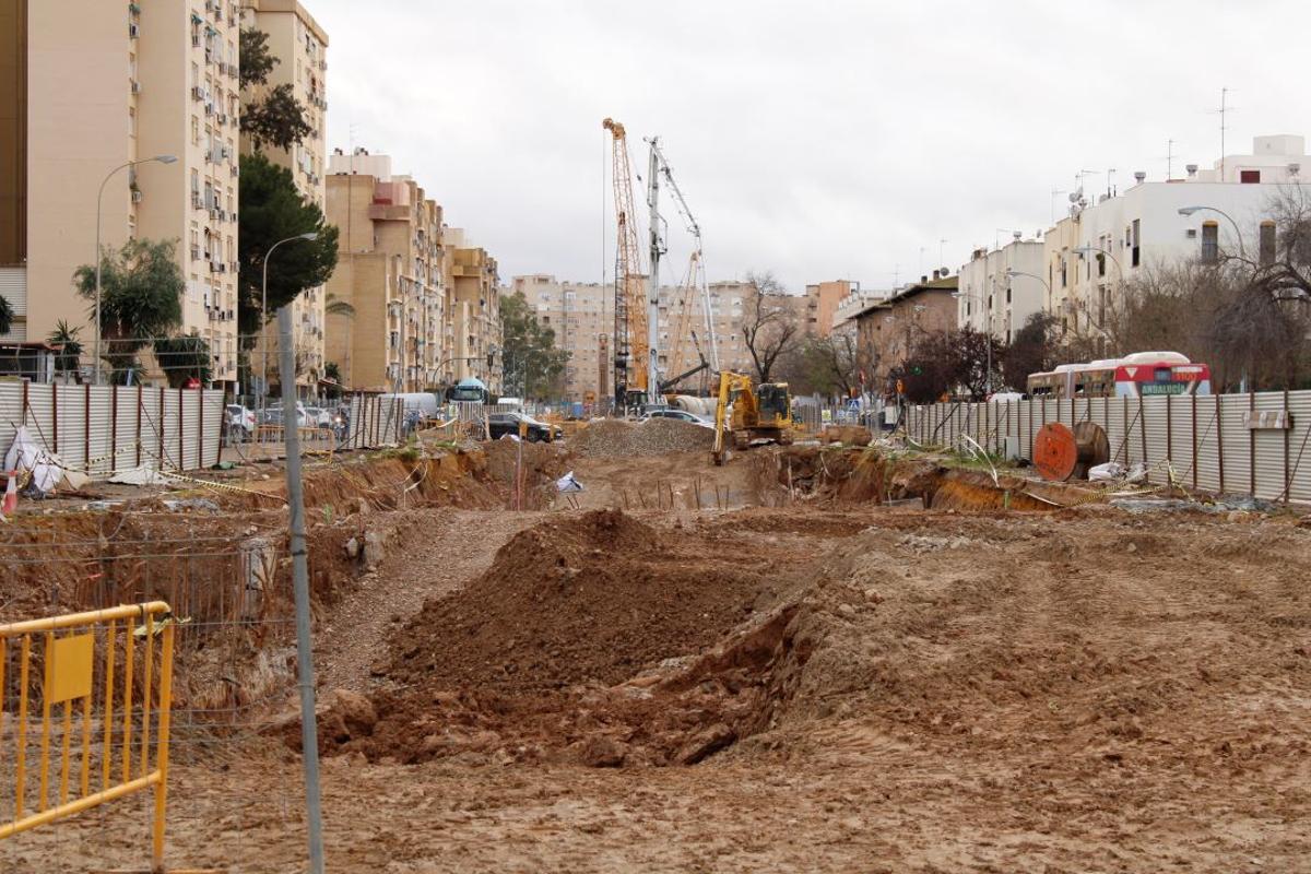 Las obras de la línea 3 del Metro de Sevilla en Pino Montano en el primer mes de 2026