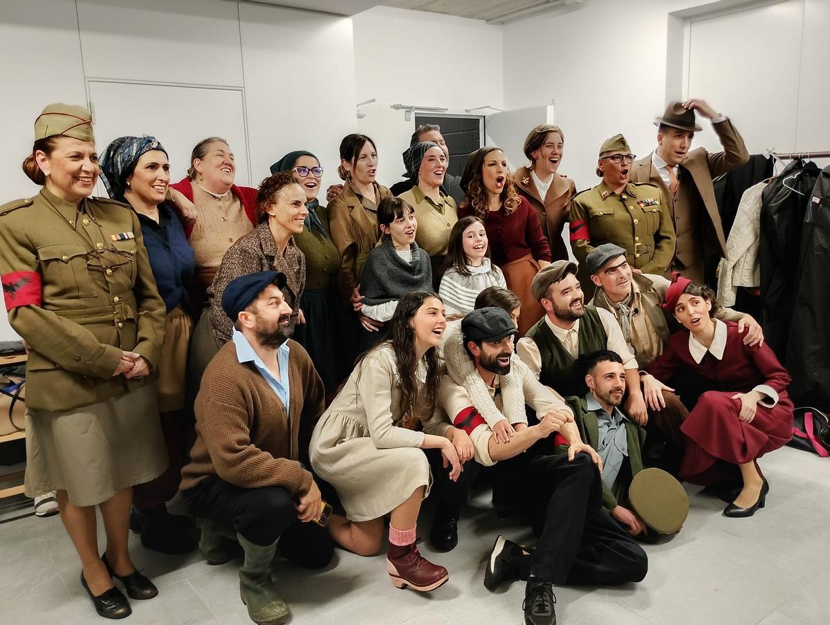 Los protagonistas de la obra.