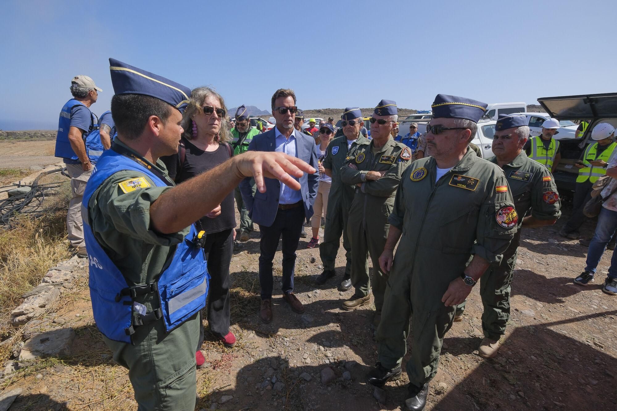 Ejercicio Canasar 2025: simulacro de accidente aéreo en Mogán