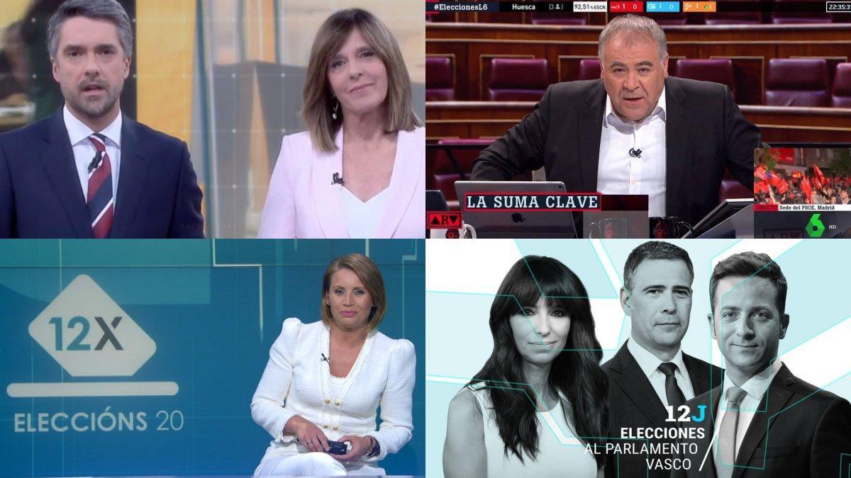 La cobertura de las cadenas generalistas y autonómicas para las elecciones vascas y gallegas de este domingo 12 de julio