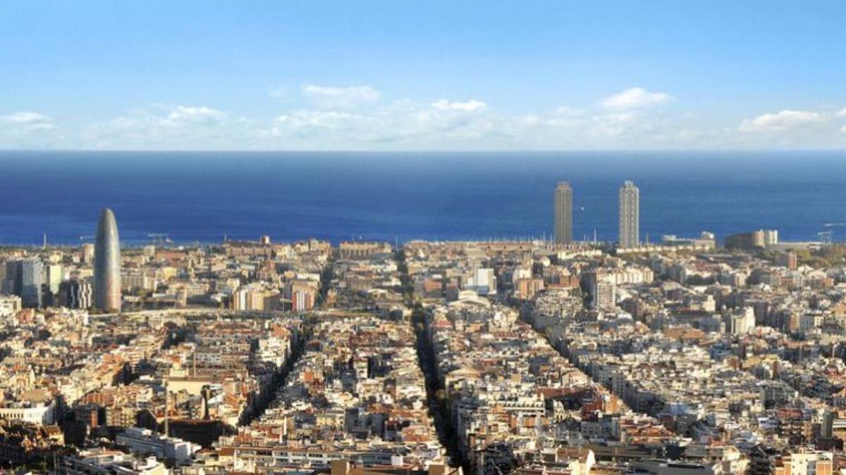 Panorámica de la ciudad de Barcelona.
