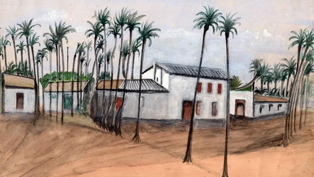 Obra de Francisco Sempere Picó del Palmeral de San Gabriel en los años 40