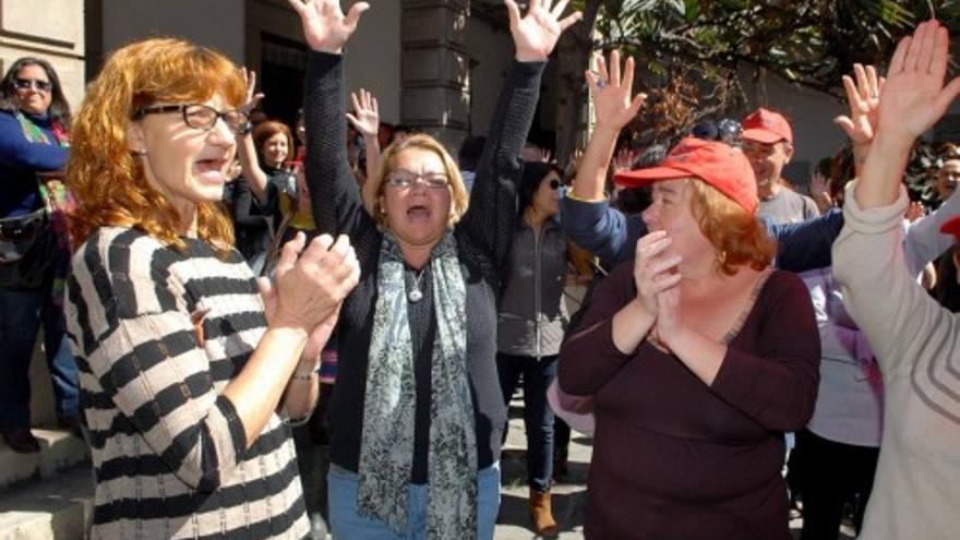 Protesta de los jueces y fiscales de Gran Canaria
