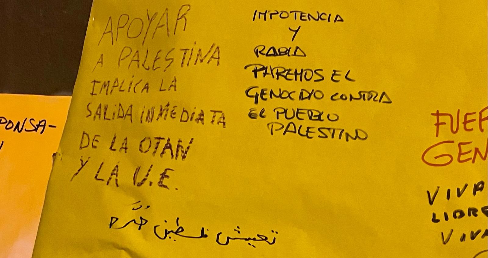 Concentración en favor de Palestina frente al Consulado de Estados Unidos