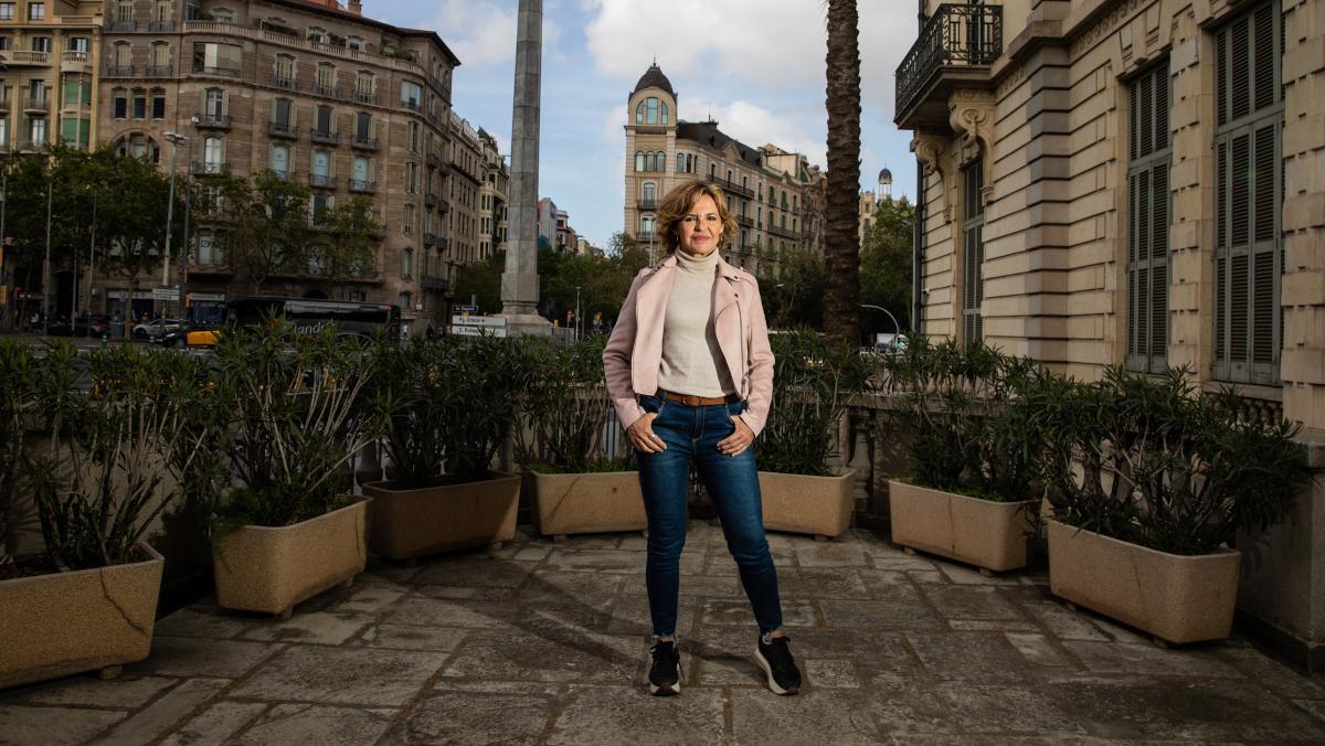 La periodista, reportera y presentadora Almudena Ariza, el viernes, en el Palau Robert de Barcelona.