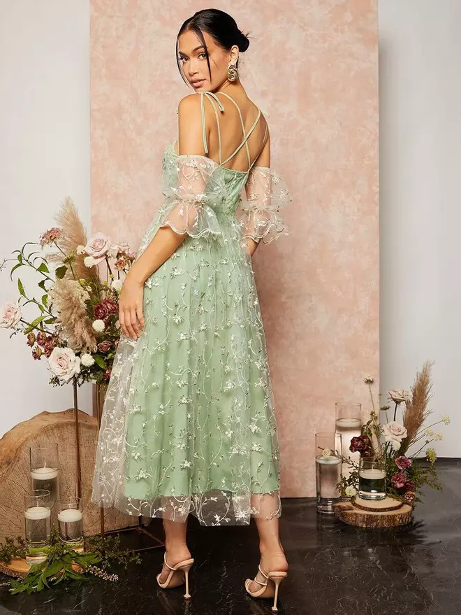 Vestido de tul para invitadas románticas de Shein