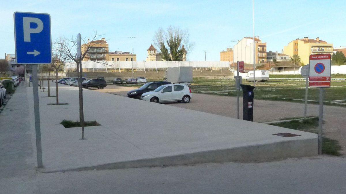 L’aparcament del Far de Figueres, ahir a la tarda