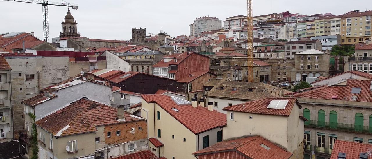 La 'agonía' del Casco Viejo de Ourense, a vista de dron