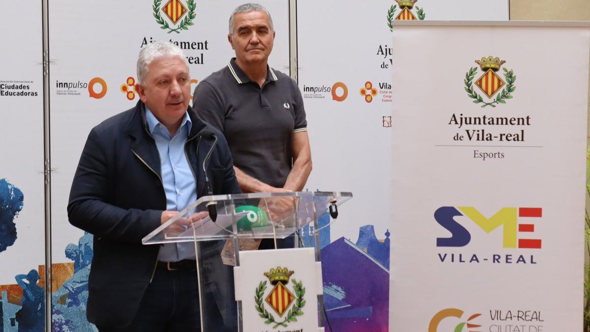Javier Serralvo, concejal de Deportes de Vila-real, en la presentación del circuito de carreras populares para el 2022.