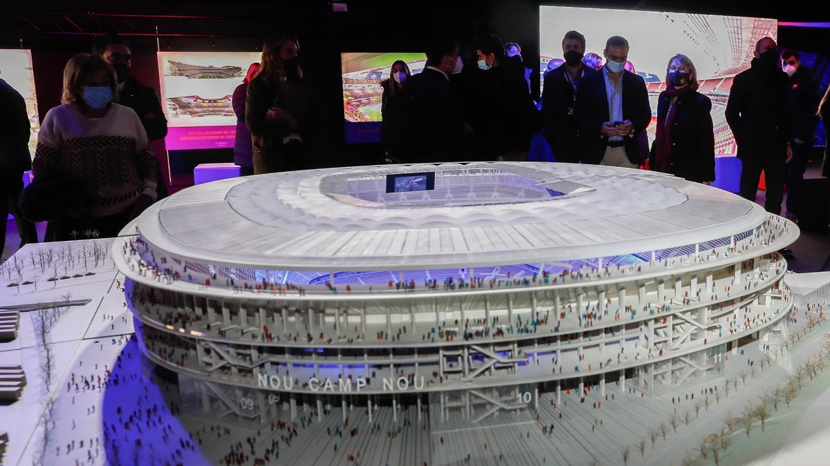 Maqueta del nuevo Camp Nou una vez reformado