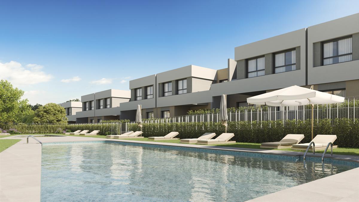 AQ Eyren ofrece chalets adosados de 4 dormitorios y más de 140 m² con jardín privado y opción de piscina propia