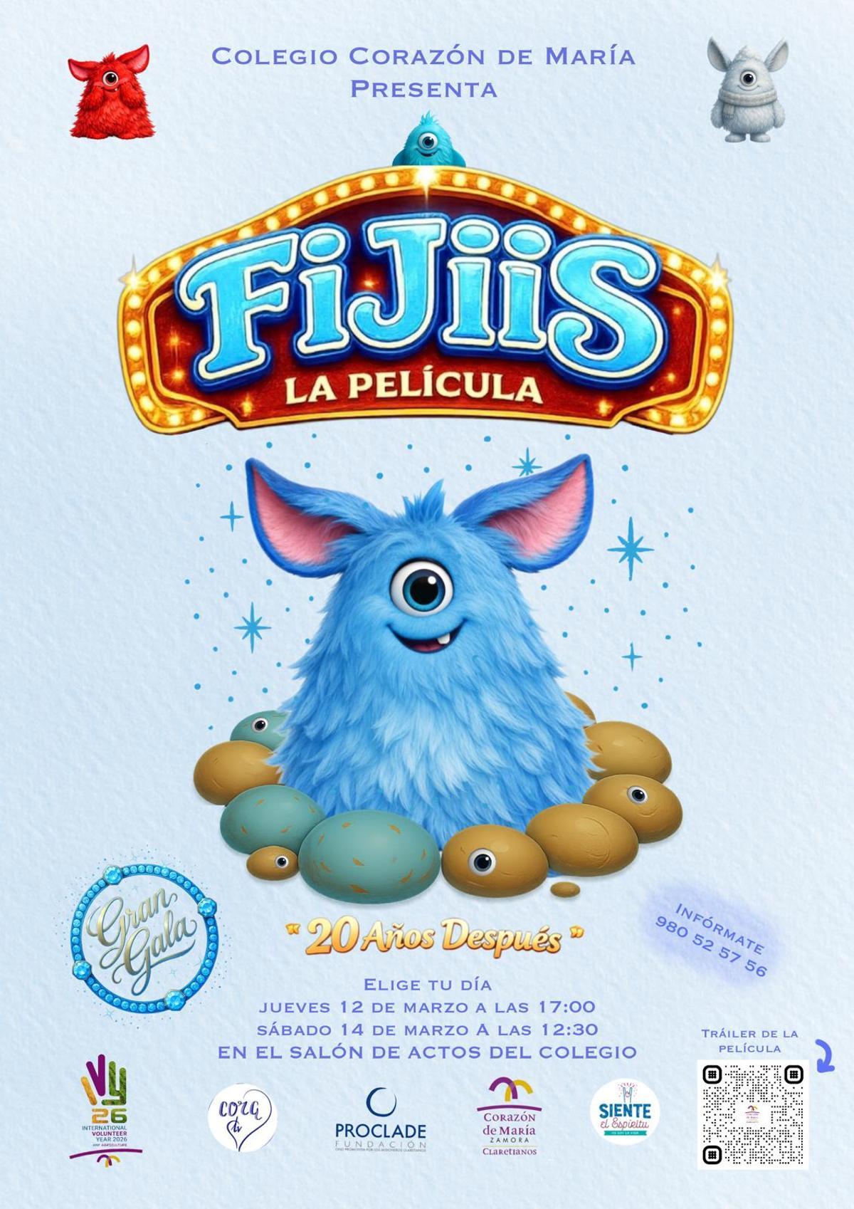 Cartel de "Fijiis: una historia muy real", en el Corazón de María.