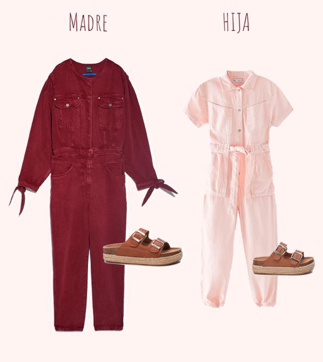 Look con mono de Zara y sandalias de Xti para madres e hijas