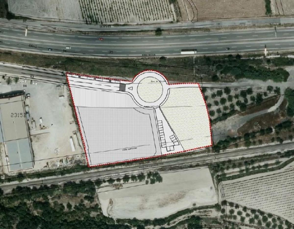 Zona del polígono industrial de Agullent que ocupará la empresa Talleres la Baronía.