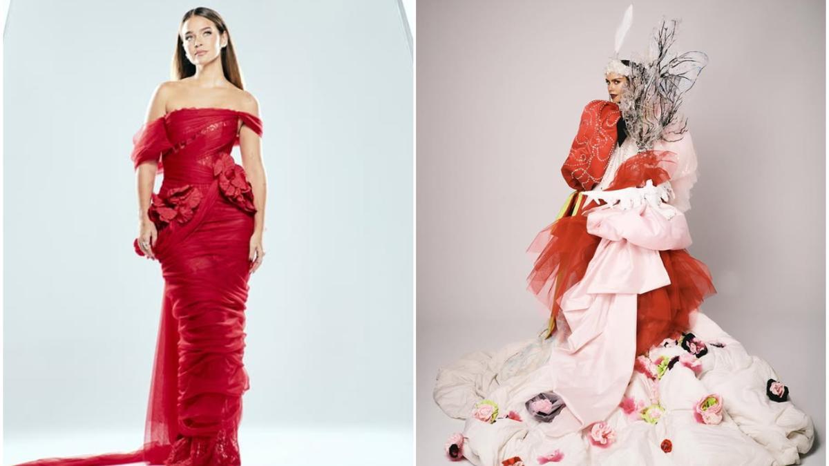 Laura Escanes i Cristina Pedroche amb els vestits que van dur ahir nit