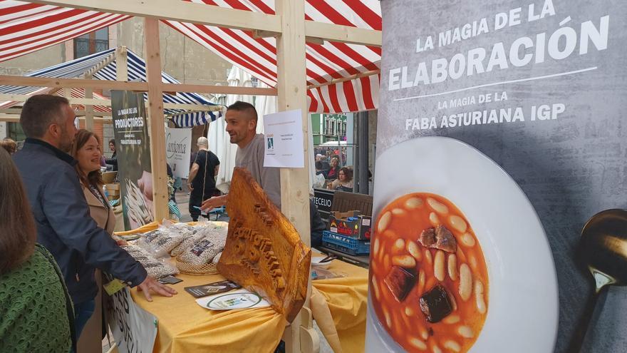 Siete productores de faba asturiana participan hoy en el gran mercado de la Primera Flor de Grado