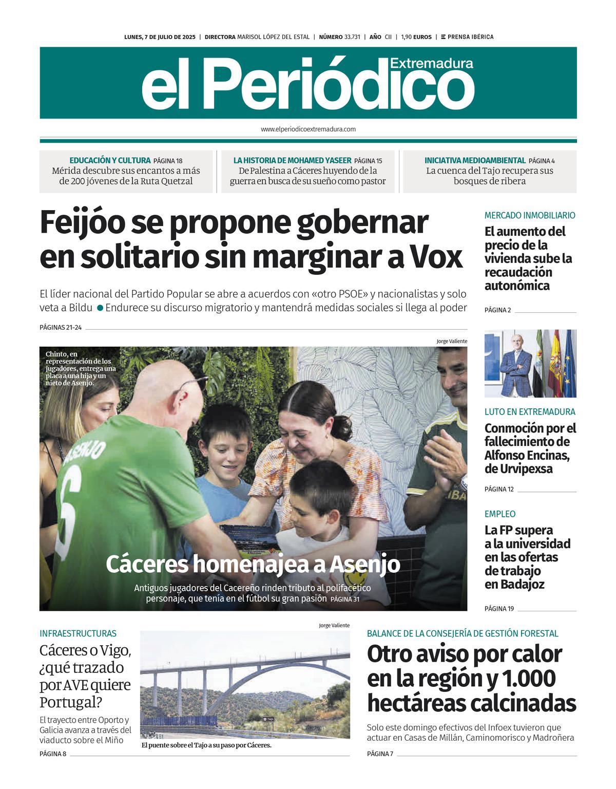 Consulta la portada correspondiente al día 7 de julio de 2025