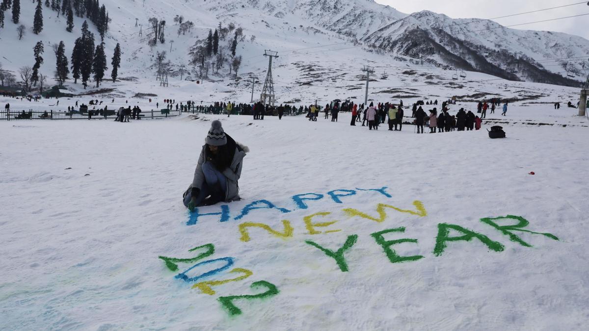  Nochevieja en Gulmarg, India