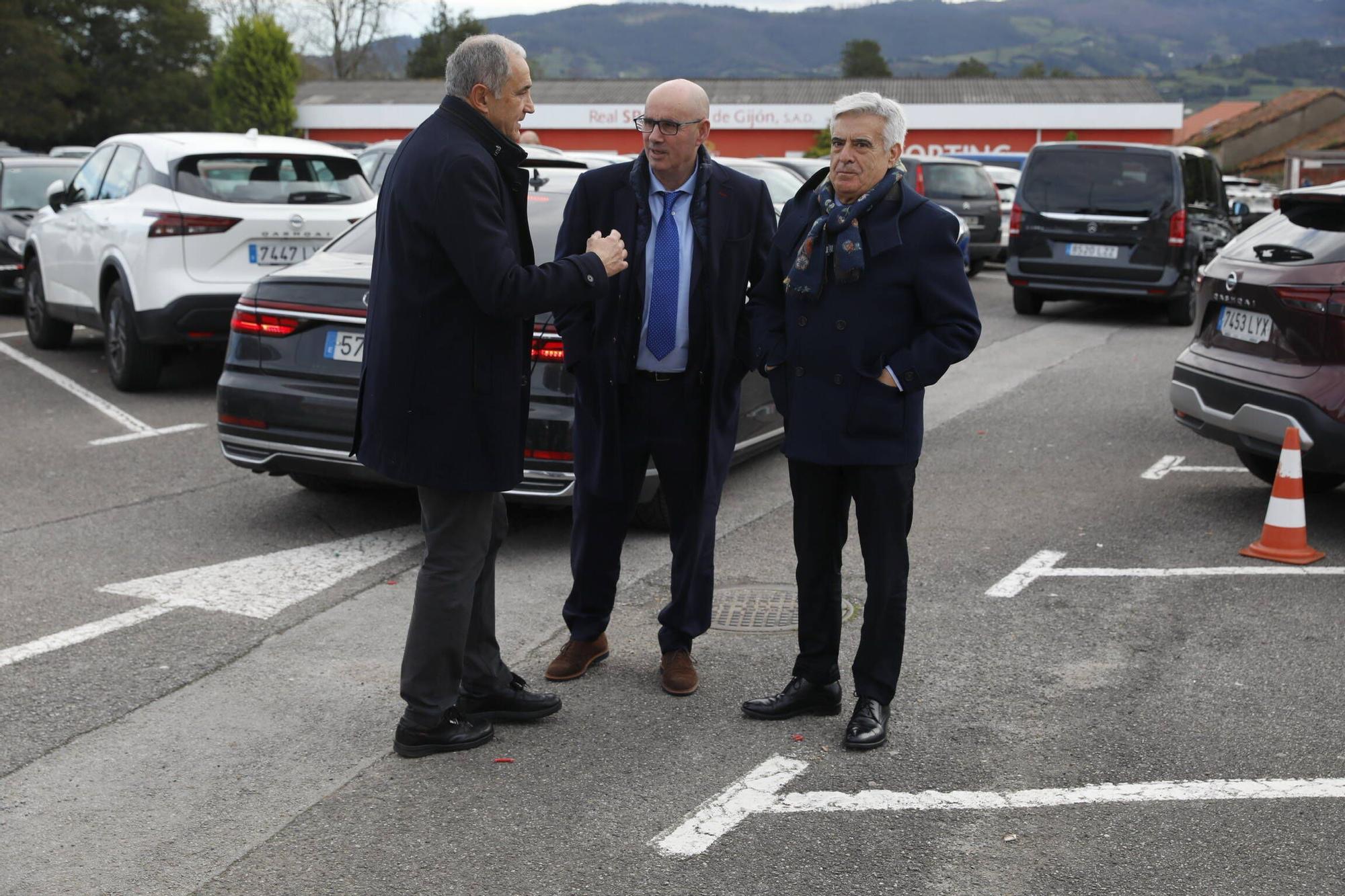 La visita del presidente de la Federación Española de Fútbol, Pedro Rocha, a Asturias, en imágenes