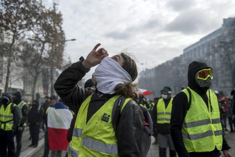 Protesta multitudinaria de los chalecos amarillos