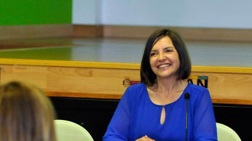 Berta Suárez, en la presentación de su libro &quot;Desde mi aldea global&quot;.