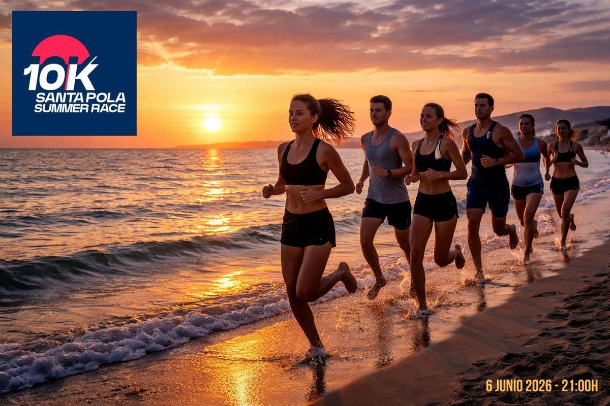 Diseño empleado para promocionar la 10K Summer Race de Santa Pola.
