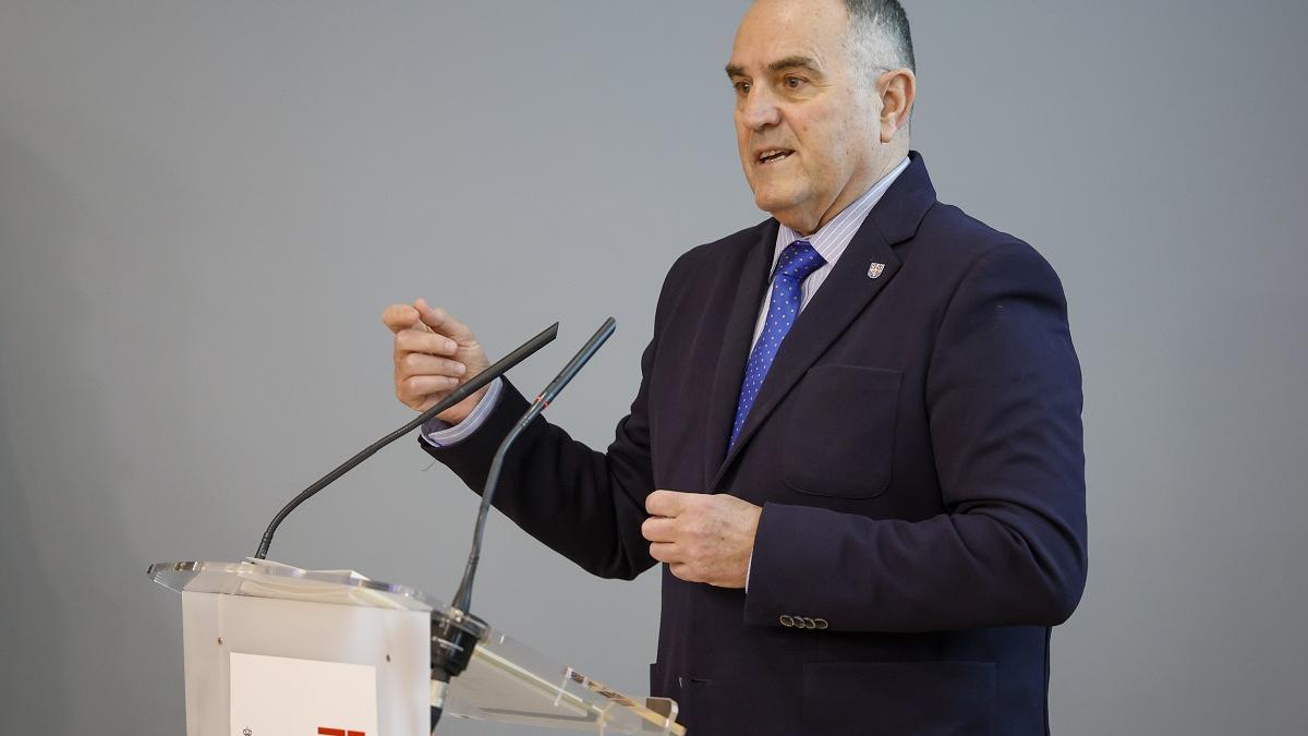 El vicepresidente Gan Pampols en su intervención en la jornada del Colegio de Ingeniros de la Comunitat Valenciana.