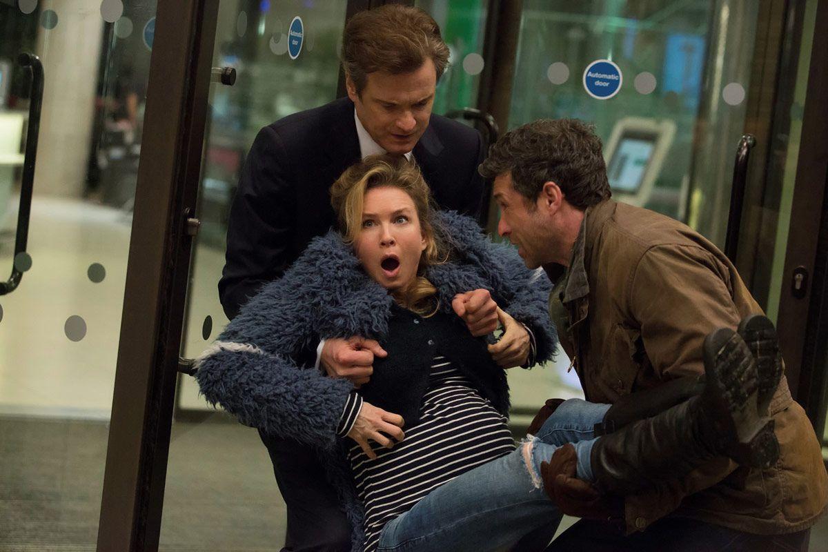 Reneè Zellweger, Colin Firth y Patrick Dempsey en la película 'Bridget Jones' Baby'