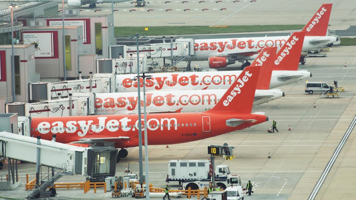 Aviones de la compañía británica easyJet.