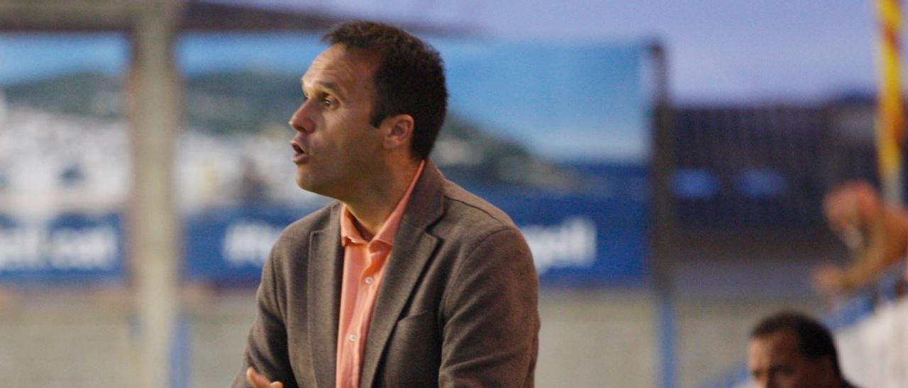 Carrillo durant un partit al Nou Estadi de Palamós.