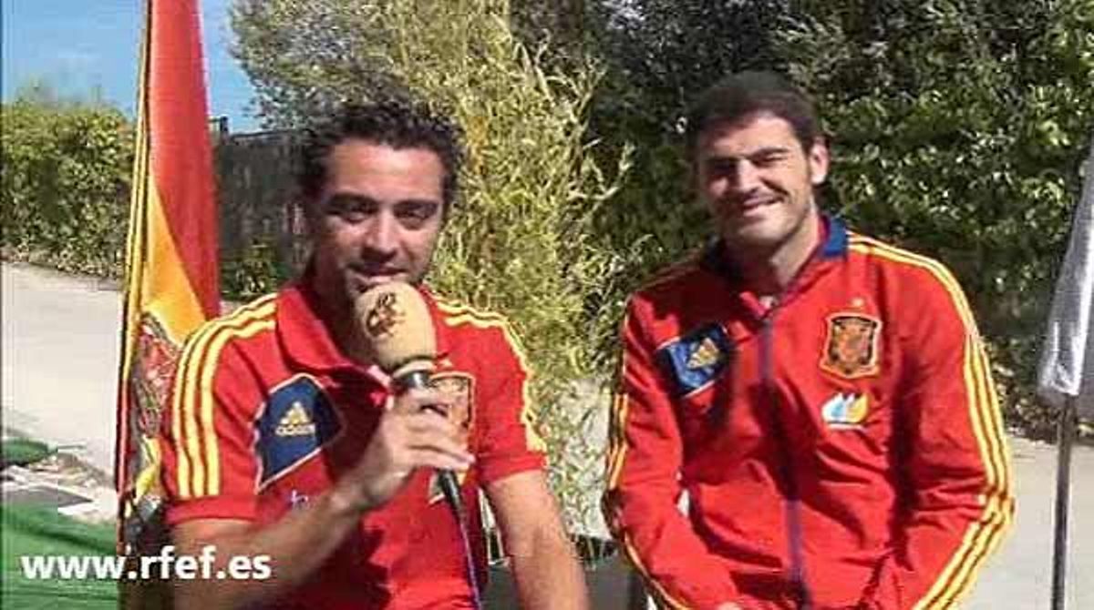 Xavi i Iker, molt contents amb el premi Príncep d’Astúries dels esports.