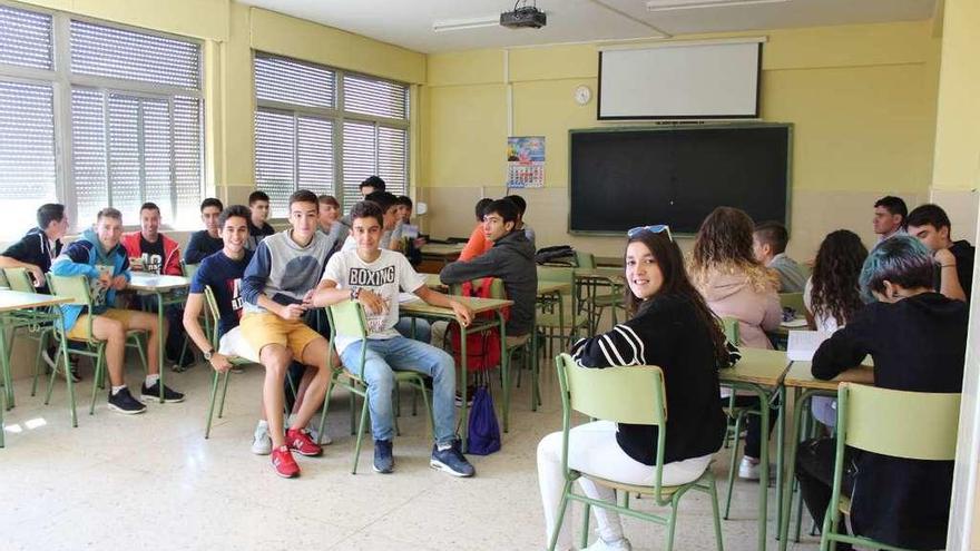Alumnos de un ciclo formativo superior del IES León Felipe al inicio de este curso.