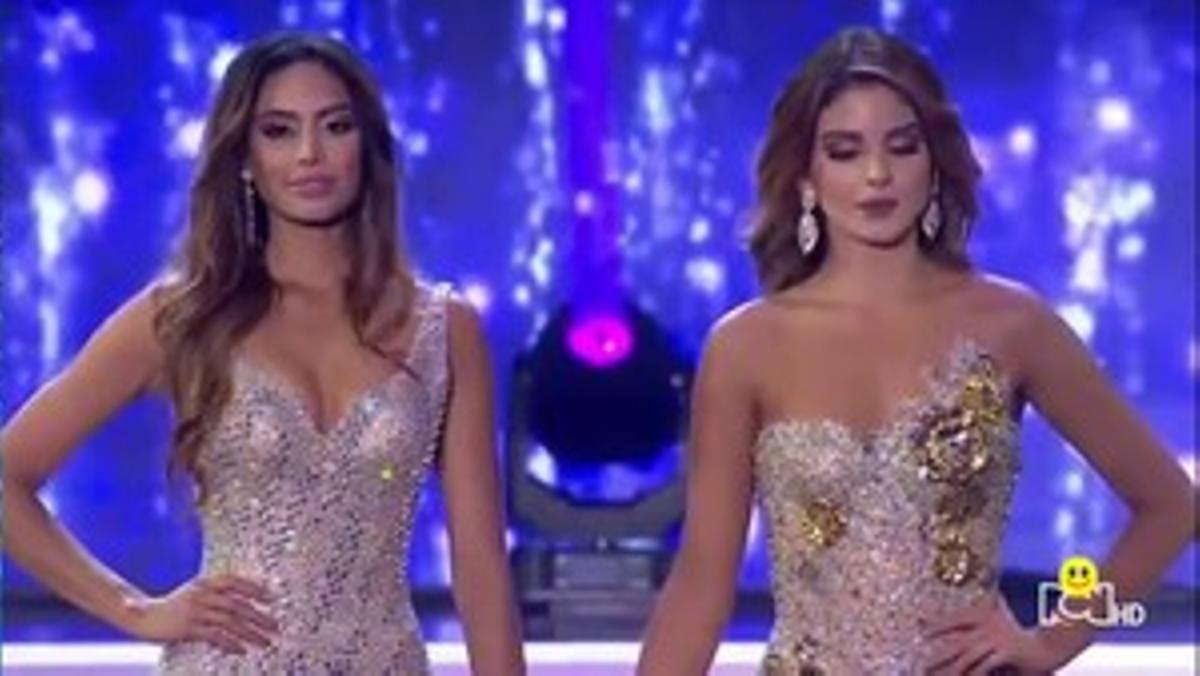 El enfado de Vanessa Domínguez en la final de Miss Colombia.