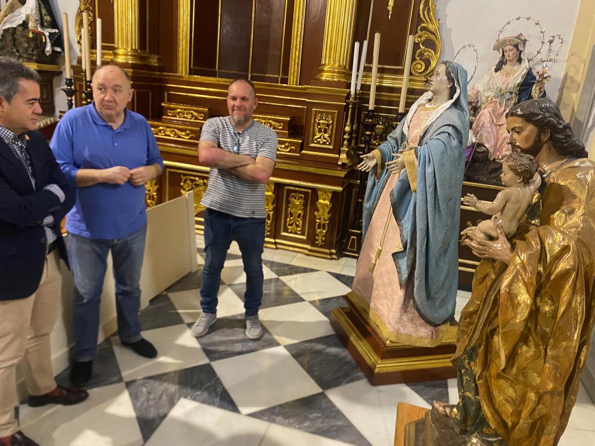 Lorquí despide sus tres históricas tallas del escultor Francisco Salzillo —el Nazareno, la Dolorosa y el San José de talla completa—.