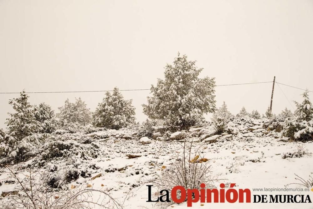 Nieve en las pedanías altas del Noroeste