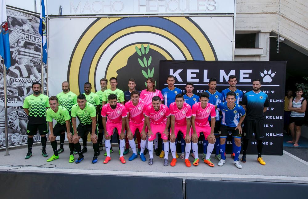 El Hércules presenta sus equipaciones más alicantinas