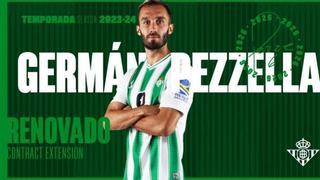 Germán Pezzella renovado hasta 2026 con el Real Betis