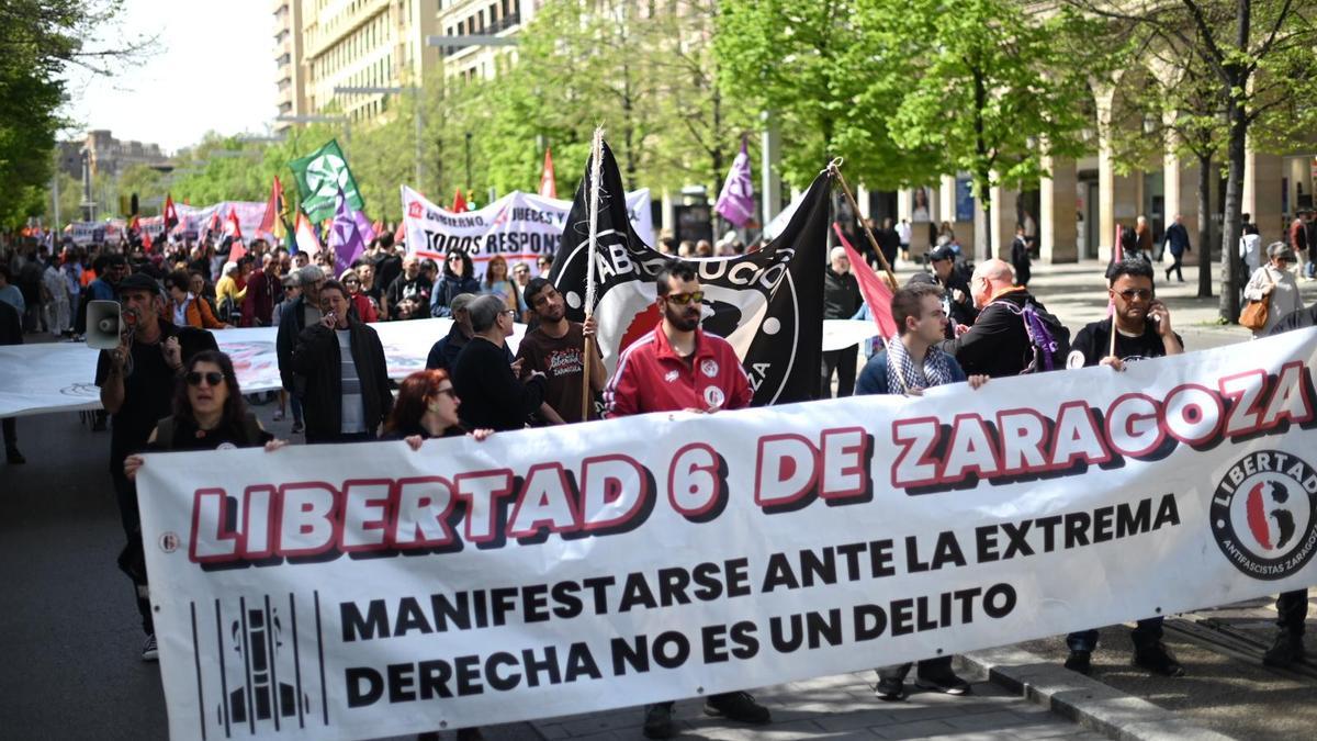 En imágenes | Manifestación por la libertad de 'Los 6 de Zaragoza'
