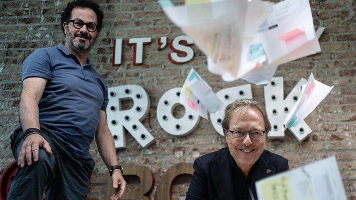 El CEO de McCann, Enric Jové, con el nuevo presidente de la Cambra de Comerç, Josep Santacreu