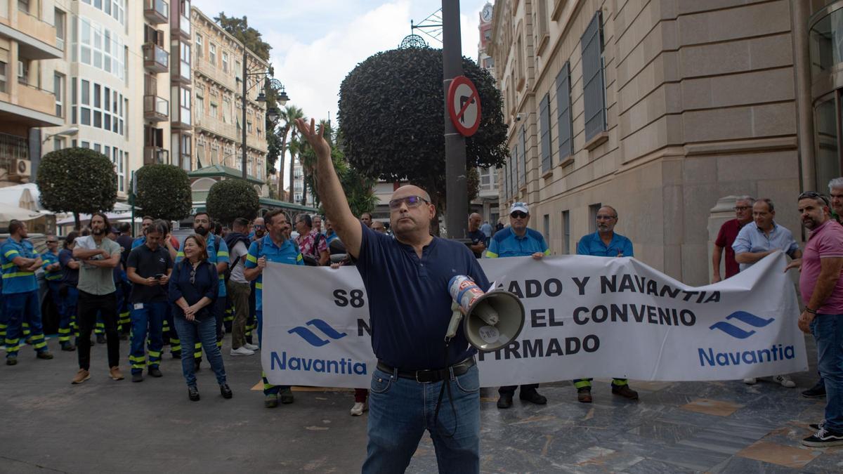 Protesta de los trabajadores de Navantia