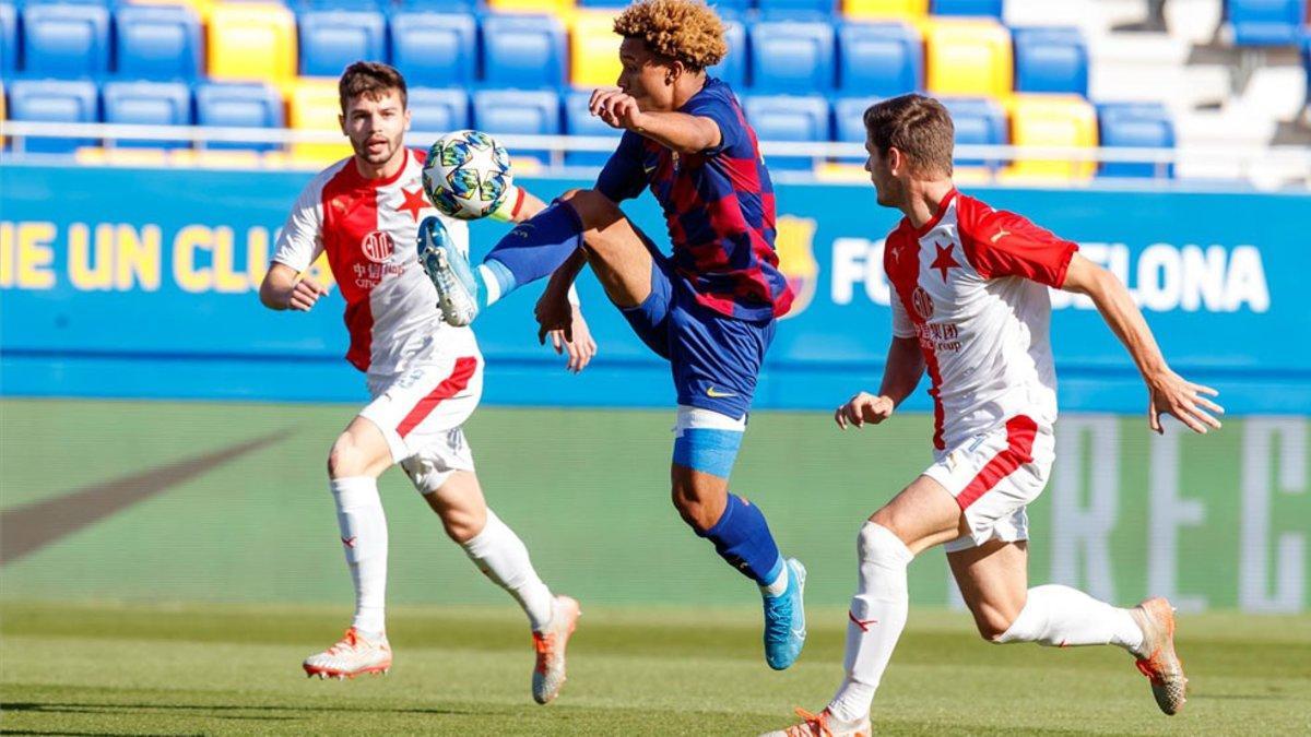 Konrad fue el autor del primer gol azulgrana, cuando nadie podía prever el desenlace final