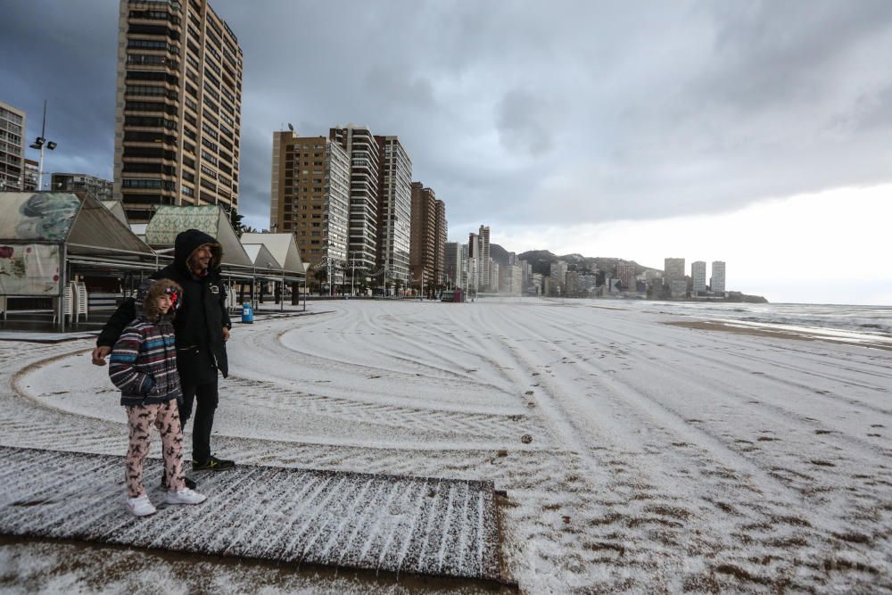 Fuerte granizada en Benidorm